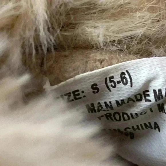 LOOBA WOMENS SIZE SMALL 5/6BLACK SLIPPER FAUX FUR LINING POM POM TIE - Picture 9 of 9